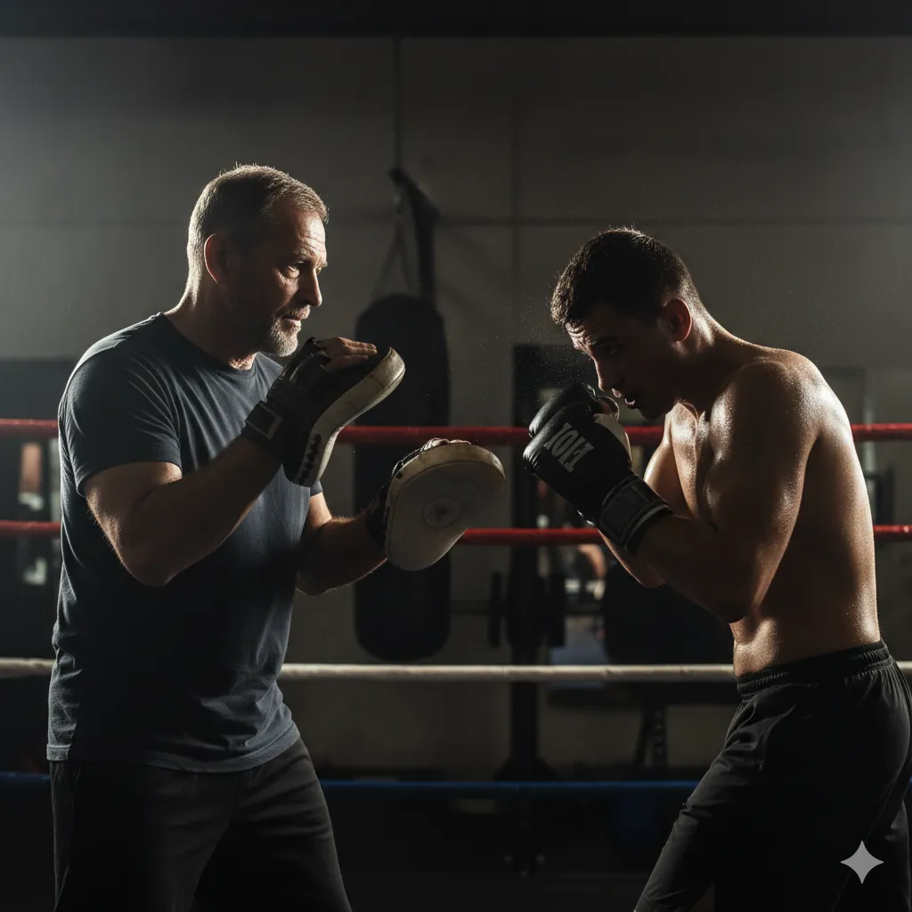 Treino de boxe no João Faleiro Club